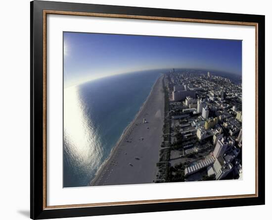 Aerial View of South Beach, Miami, Florida, USA-Robin Hill-Framed Photographic Print