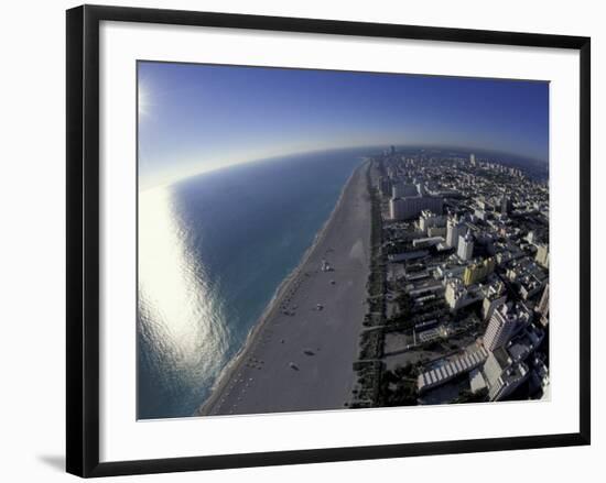 Aerial View of South Beach, Miami, Florida, USA-Robin Hill-Framed Photographic Print