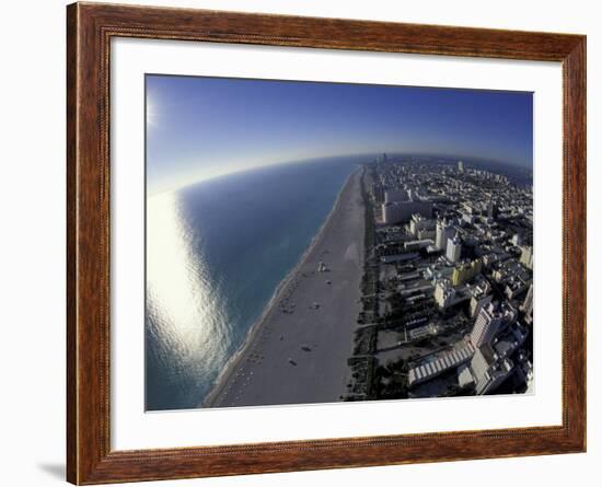 Aerial View of South Beach, Miami, Florida, USA-Robin Hill-Framed Photographic Print