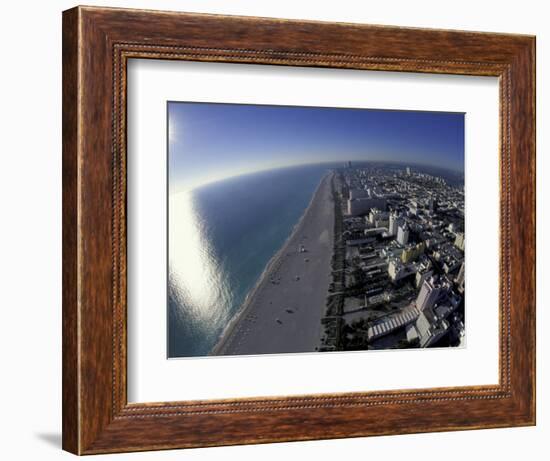 Aerial View of South Beach, Miami, Florida, USA-Robin Hill-Framed Photographic Print