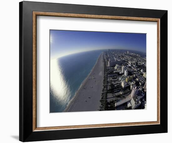 Aerial View of South Beach, Miami, Florida, USA-Robin Hill-Framed Photographic Print