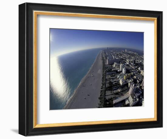 Aerial View of South Beach, Miami, Florida, USA-Robin Hill-Framed Photographic Print