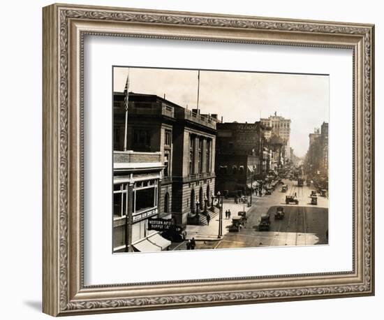 Aerial View of Spokane Business Area-null-Framed Photographic Print