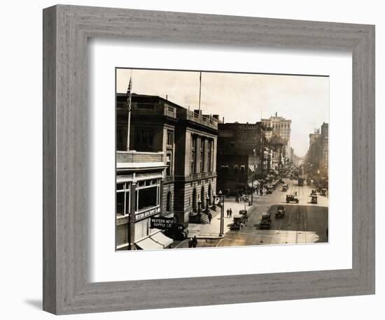 Aerial View of Spokane Business Area-null-Framed Photographic Print