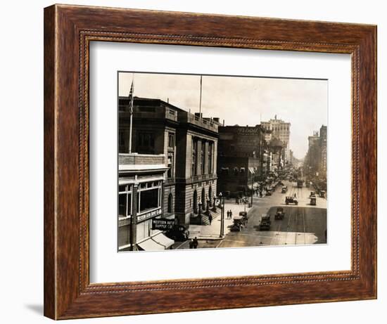 Aerial View of Spokane Business Area-null-Framed Photographic Print