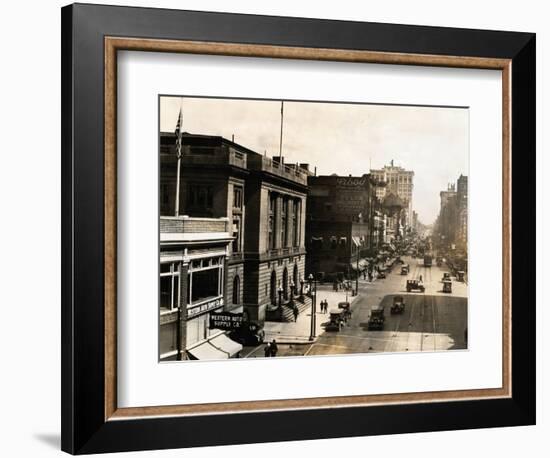 Aerial View of Spokane Business Area-null-Framed Photographic Print