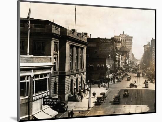 Aerial View of Spokane Business Area-null-Mounted Photographic Print