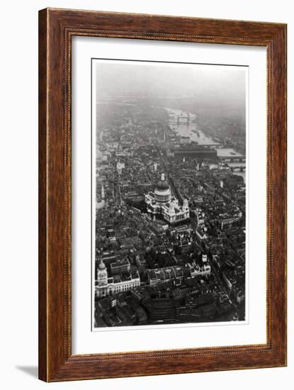 Aerial View of St Paul's Cathedral, London, from a Zeppelin, 1931-null-Framed Giclee Print