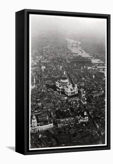 Aerial View of St Paul's Cathedral, London, from a Zeppelin, 1931-null-Framed Premier Image Canvas