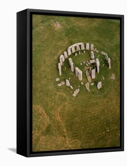 Aerial View of Stonehenge-David Parker-Framed Premier Image Canvas