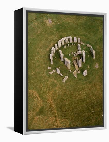 Aerial View of Stonehenge-David Parker-Framed Premier Image Canvas
