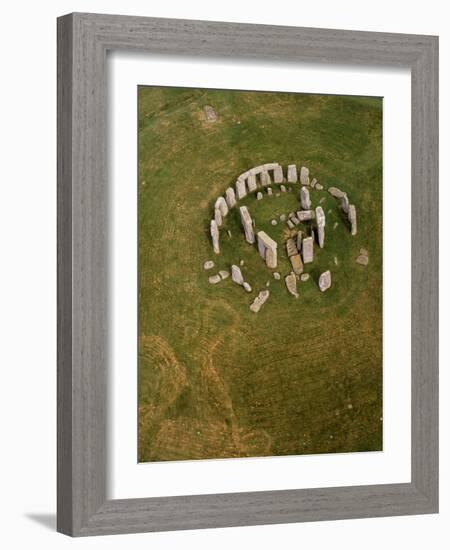 Aerial View of Stonehenge-David Parker-Framed Photographic Print