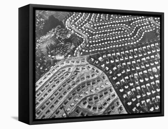 Aerial View of Suburban Housing Development Outside of Philadelphia-Margaret Bourke-White-Framed Premier Image Canvas