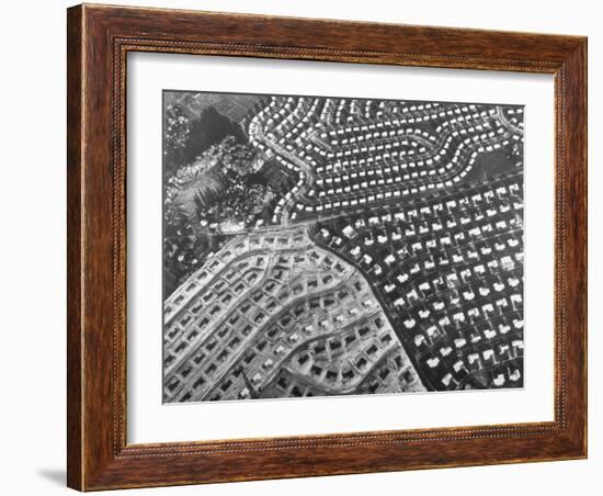 Aerial View of Suburban Housing Development Outside of Philadelphia-Margaret Bourke-White-Framed Photographic Print