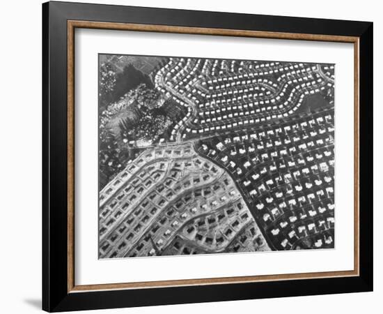 Aerial View of Suburban Housing Development Outside of Philadelphia-Margaret Bourke-White-Framed Photographic Print