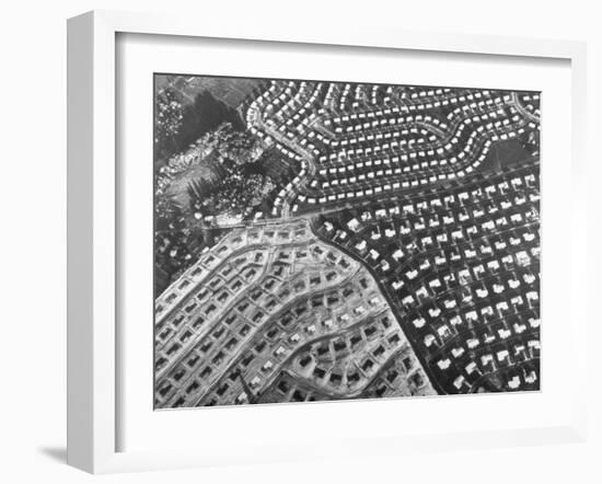 Aerial View of Suburban Housing Development Outside of Philadelphia-Margaret Bourke-White-Framed Photographic Print