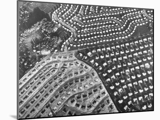 Aerial View of Suburban Housing Development Outside of Philadelphia-Margaret Bourke-White-Mounted Photographic Print