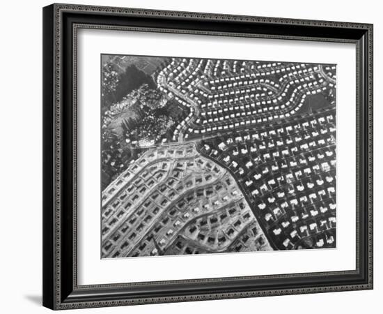 Aerial View of Suburban Housing Development Outside of Philadelphia-Margaret Bourke-White-Framed Photographic Print