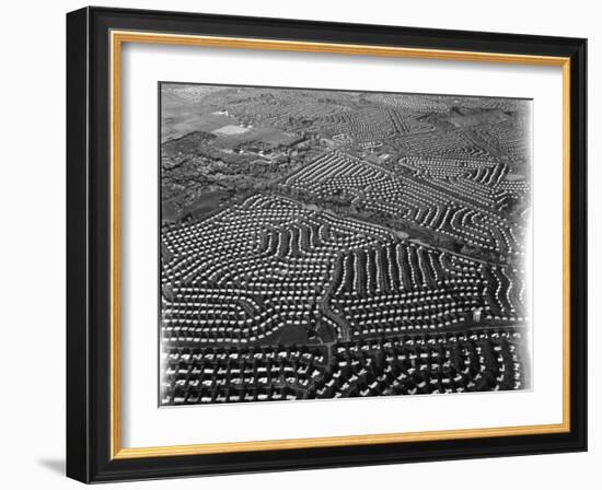 Aerial View of Suburban Housing Development Outside of Philadelphia-Margaret Bourke-White-Framed Photographic Print