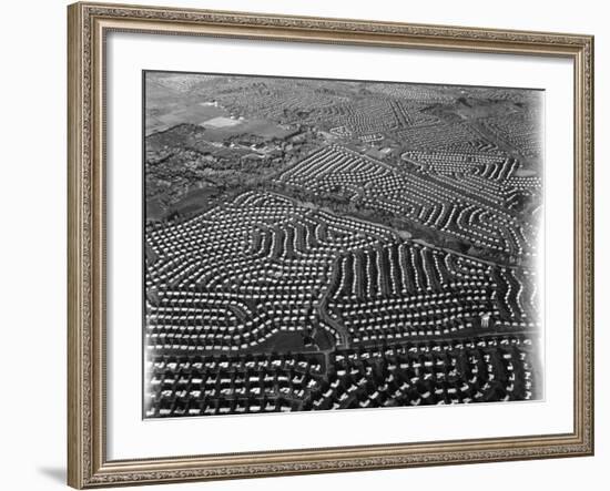 Aerial View of Suburban Housing Development Outside of Philadelphia-Margaret Bourke-White-Framed Photographic Print