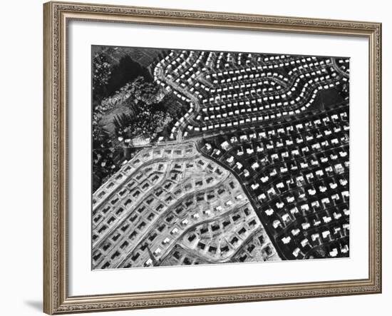 Aerial View of Suburban Housing Development under Construction-Margaret Bourke-White-Framed Photographic Print