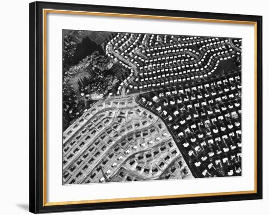 Aerial View of Suburban Housing Development under Construction-Margaret Bourke-White-Framed Photographic Print