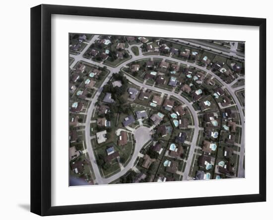 Aerial View of Suburban Neighborhood-null-Framed Photographic Print