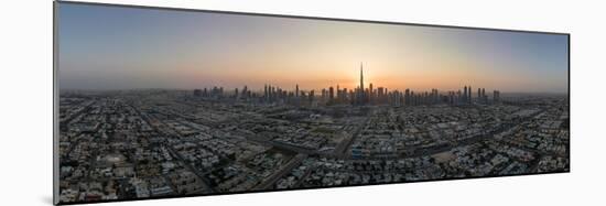 Aerial view of sunrise over Dubai, United Arab Emirates, Middle East-Ben Pipe-Mounted Photographic Print