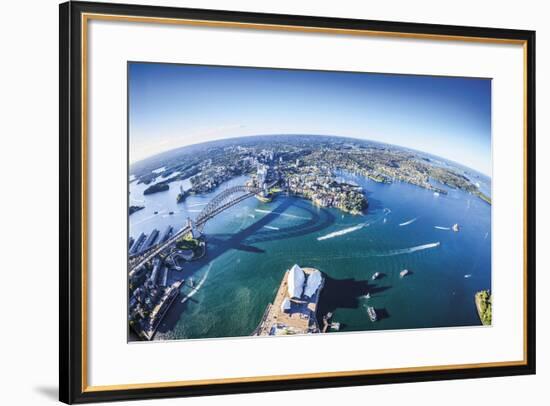 Aerial View of Sydney-Berthold Dieckfoss-Framed Giclee Print