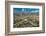 Aerial view of Tehran facing North towards the Alborz Mountains, Tehran, Iran, Middle East-James Strachan-Framed Photographic Print