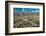 Aerial view of Tehran facing North towards the Alborz Mountains, Tehran, Iran, Middle East-James Strachan-Framed Photographic Print