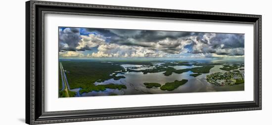 Aerial view of Ten Thousand Islands National Wildlife Refuge, Collier County, Florida, USA-null-Framed Photographic Print