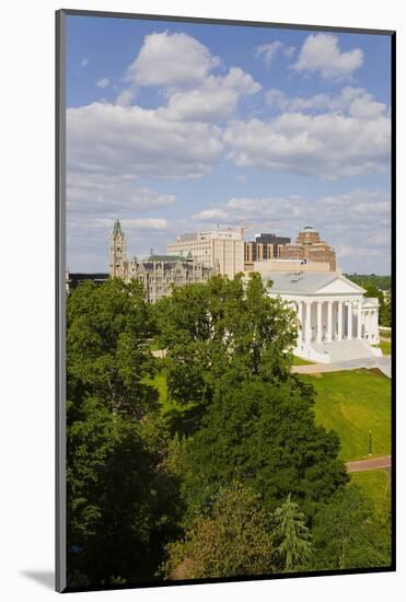 Aerial view of the 2007 restored Virginia State Capitol, designed by Thomas Jefferson who was in...-null-Mounted Photographic Print