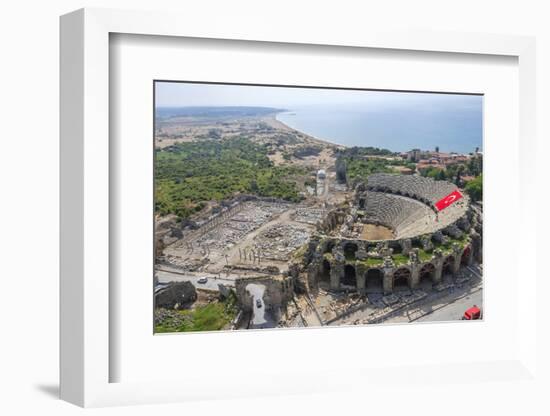 Aerial View of the Amphitheater in Side, Antalya, Turkey-Ali Kabas-Framed Photographic Print