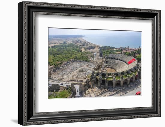 Aerial View of the Amphitheater in Side, Antalya, Turkey-Ali Kabas-Framed Photographic Print