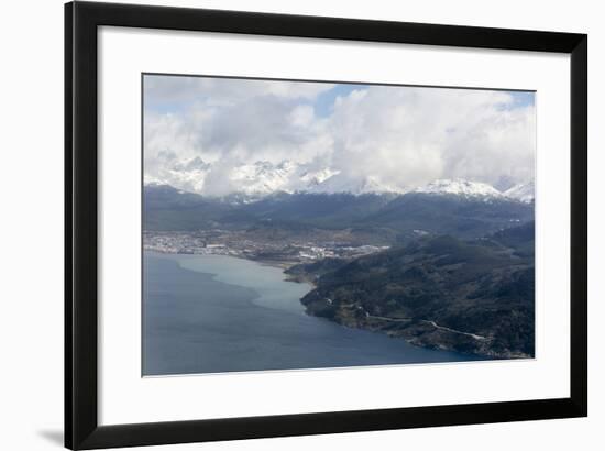 Aerial View of the Andes Mountains Surrounding Ushuaia, Argentina, South America-Michael Nolan-Framed Photographic Print