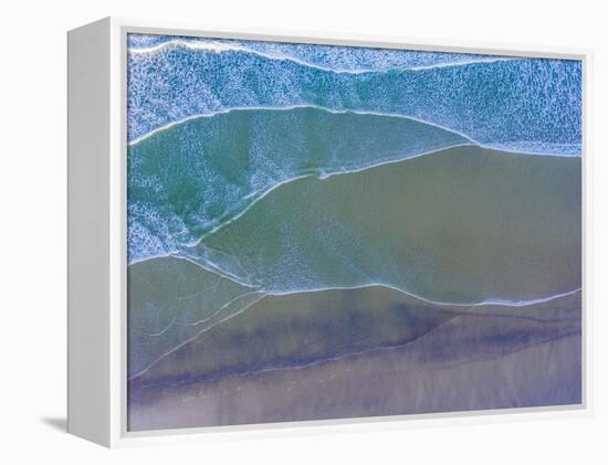 Aerial view of the beach, Newport, Lincoln County, Oregon, USA-Panoramic Images-Framed Premier Image Canvas