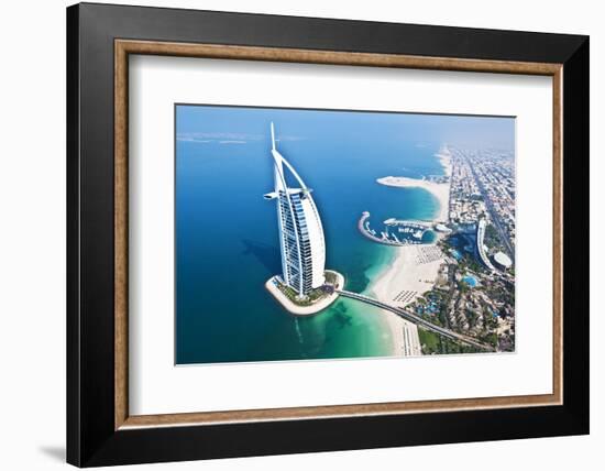 Aerial View of the Burj Al Arab, Dubai, United Arab Emirates-Bill Bachmann-Framed Photographic Print