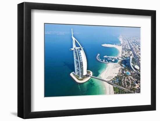 Aerial View of the Burj Al Arab, Dubai, United Arab Emirates-Bill Bachmann-Framed Photographic Print