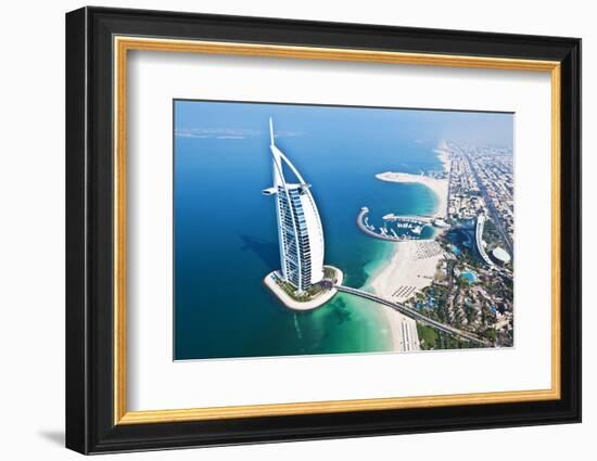 Aerial View of the Burj Al Arab, Dubai, United Arab Emirates-Bill Bachmann-Framed Photographic Print