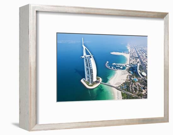 Aerial View of the Burj Al Arab, Dubai, United Arab Emirates-Bill Bachmann-Framed Photographic Print