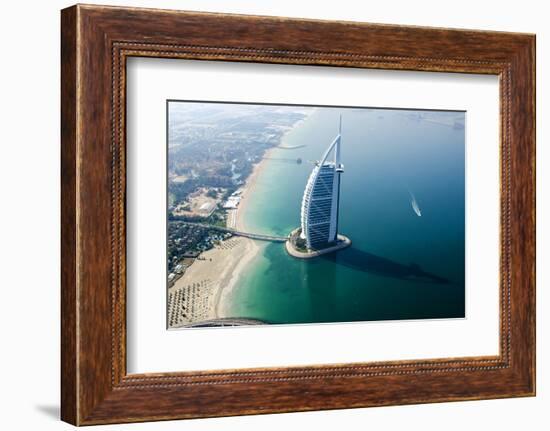 Aerial View of the Burj Al Arab, Dubai, United Arab Emirates-Bill Bachmann-Framed Photographic Print