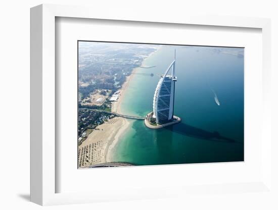 Aerial View of the Burj Al Arab, Dubai, United Arab Emirates-Bill Bachmann-Framed Photographic Print