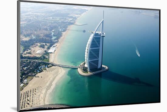 Aerial View of the Burj Al Arab, Dubai, United Arab Emirates-Bill Bachmann-Mounted Photographic Print