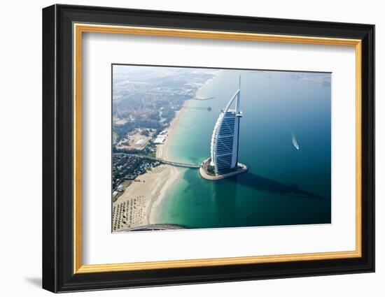 Aerial View of the Burj Al Arab, Dubai, United Arab Emirates-Bill Bachmann-Framed Photographic Print