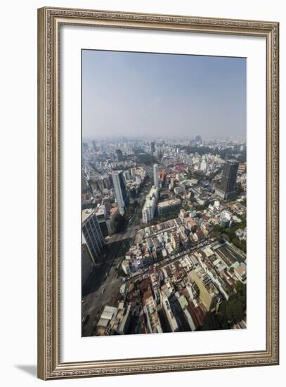 Aerial View of the City of Ho Chi Minh City (Saigon), from the Bitexco Financial Tower, Vietnam-Michael Nolan-Framed Photographic Print