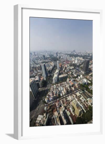 Aerial View of the City of Ho Chi Minh City (Saigon), from the Bitexco Financial Tower, Vietnam-Michael Nolan-Framed Photographic Print