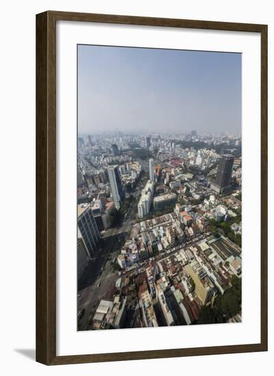 Aerial View of the City of Ho Chi Minh City (Saigon), from the Bitexco Financial Tower, Vietnam-Michael Nolan-Framed Photographic Print