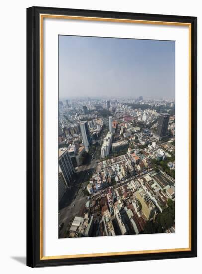 Aerial View of the City of Ho Chi Minh City (Saigon), from the Bitexco Financial Tower, Vietnam-Michael Nolan-Framed Photographic Print