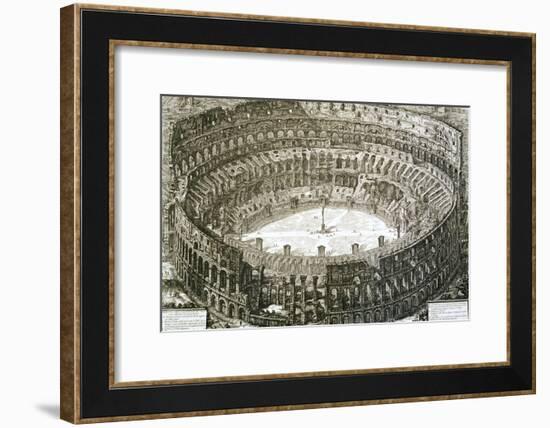 Aerial View of the Colosseum in Rome from "Views of Rome"-Giovanni Battista Piranesi-Framed Giclee Print